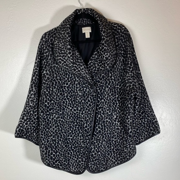 Chico's Black and Gray Patterned Jacket - Picture 16 of 16